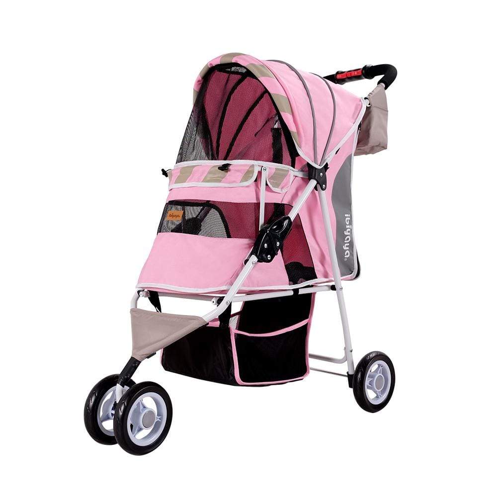 pink dog pram