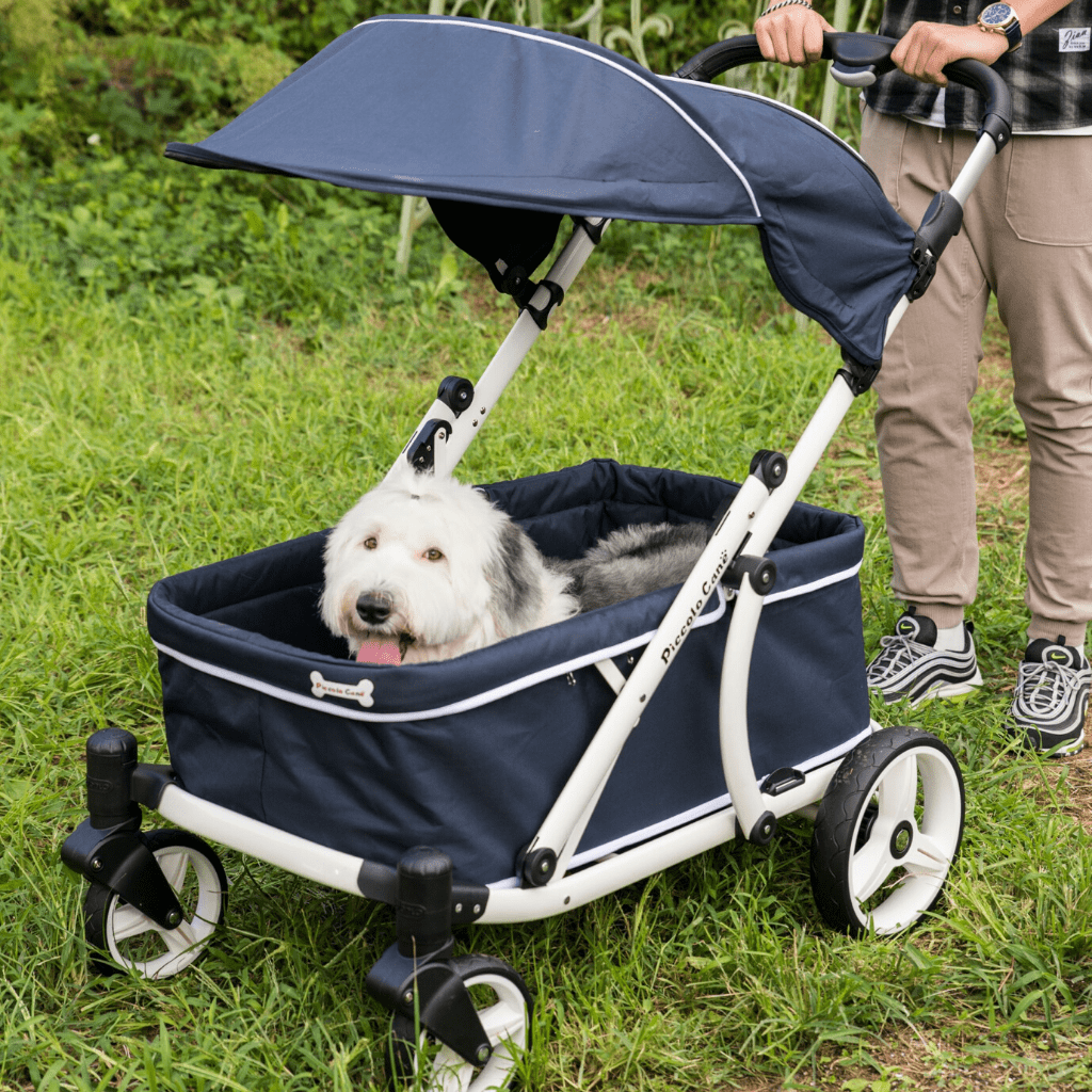 Piccolocane® XLarge Crea Wagon Dog Stroller > 100kg Navy PetsOwnUs