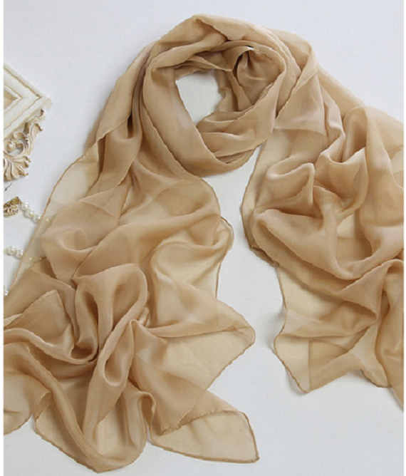 cream chiffon shawl