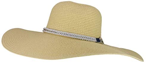 Trendy Apparel Shop Women's Bow Band Paper Braid Large Brim Sun Bucket