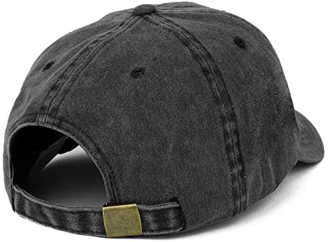 Fish Bone Embroidered Big Size Washed Pigment Dyed Cap, Navy / XL-3XL
