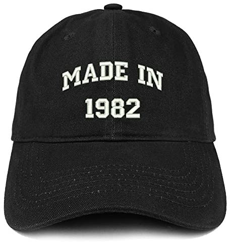Trendy Apparel Shop Made in 1981 Text Embroidered 39th Birthday Brushed Cotton Cap