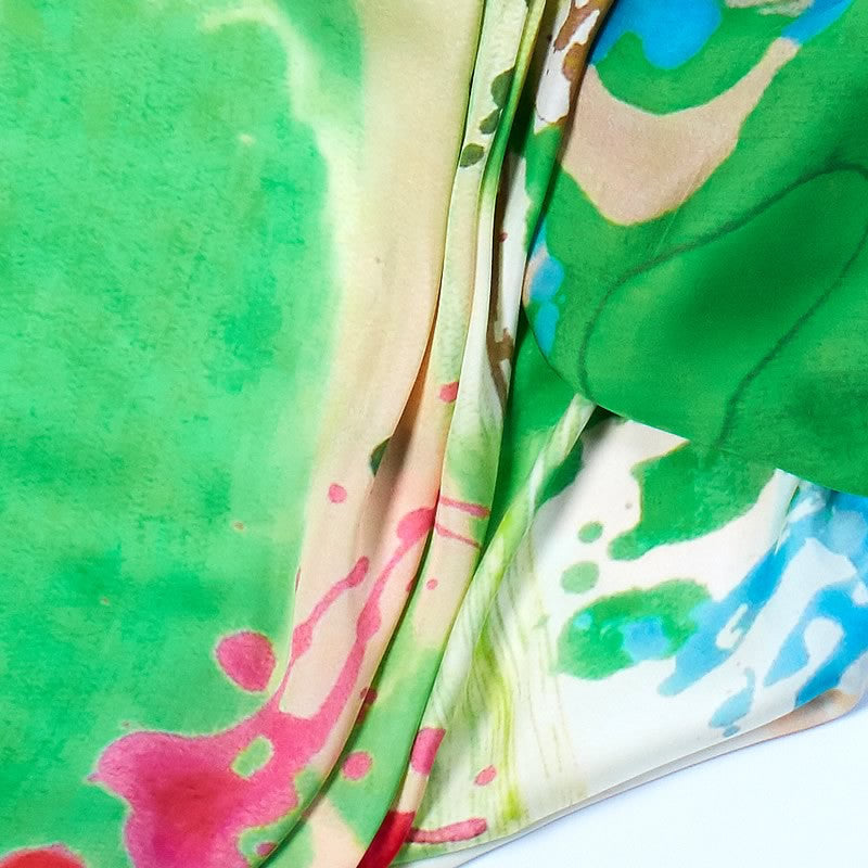 colourful silk scarves