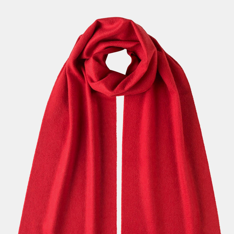 red cashmere scarf