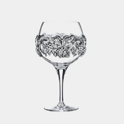 Set of Wine Glasses Decorated With Silver plated Leaves nad Grapes-ANTORINI®
