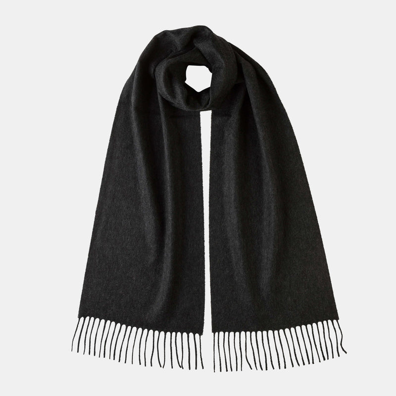 dark grey cashmere scarf