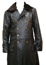 World War 2 German Waffen Elite Leather Long Coat – SouthBeachLeather