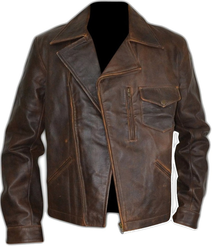 Escape Snake Plissken Antique Brown Biker Leather Jacket ...