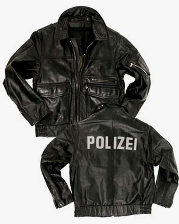 German Leather Police Jacket Deutsch Polizei Lederjacke – SouthBeachLeather