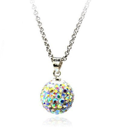 Women Female Jewelry Hot Sale Rhinestone crystal Ball Bead fashion Shinny necklace for Women.QQFJ3