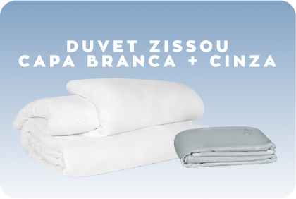 DUVET ZISSOU BRANCO + CAPA CINZA