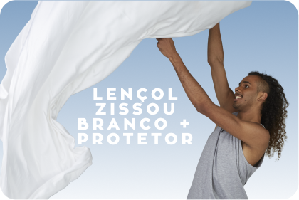 LENÇOL ZISSOU BRANCO + PROTETOR