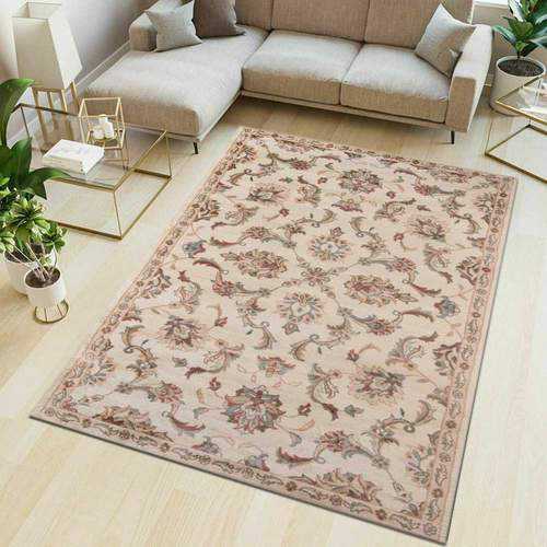 Tabriz Red Traditional Non-Slip Washable Rug
