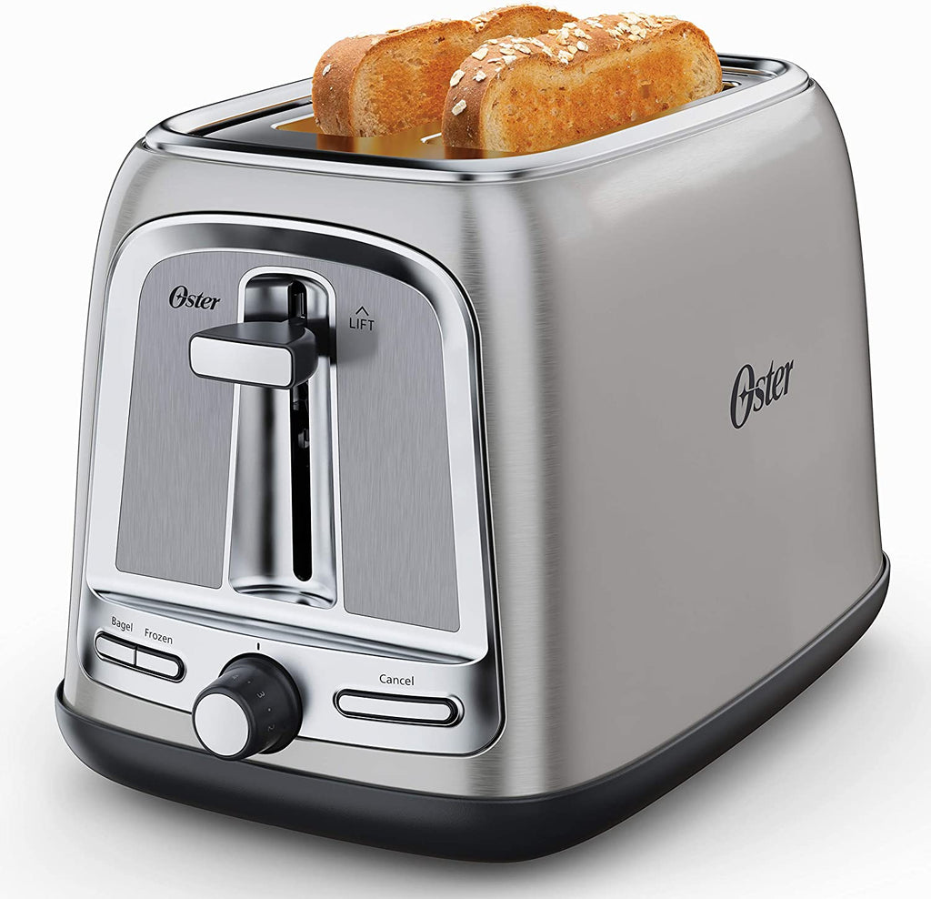 Toaster 2 Slices, Stainless Steel JEWJIO Retro Toaster with 1.5 Extra Wide  Slot for 6 Bread Shades Setting/Bagel/Defrost/Reheat/Cancel