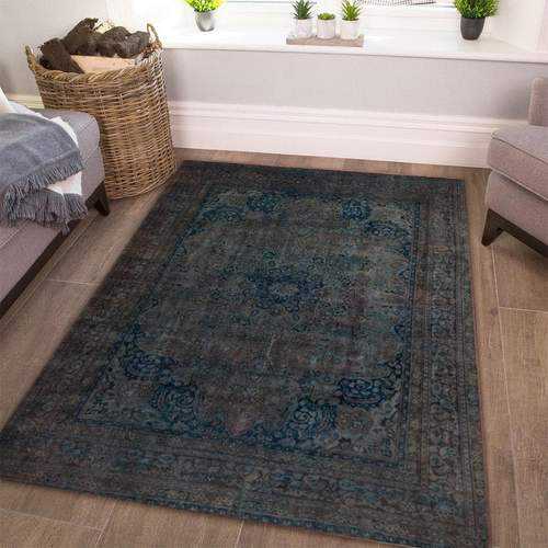 Blue Overdyed Area Rug