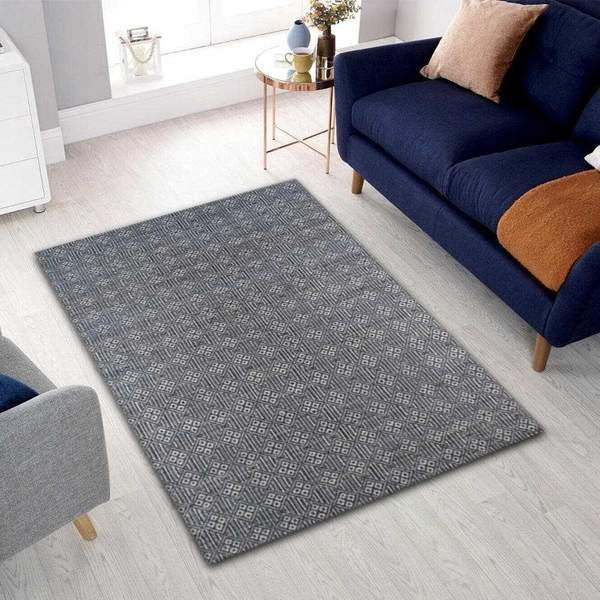 Blue Geometric Area Rug