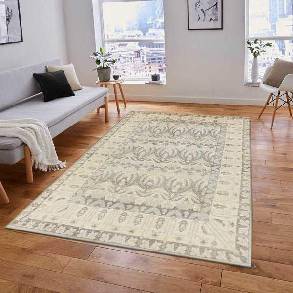 Beige Ikat Area Rug