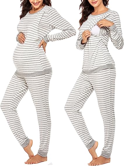 Ekouaer Maternity & Nursing Thermal Underwear Set