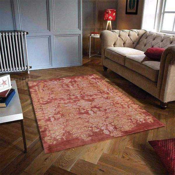 Red Boho Chic Area Rug