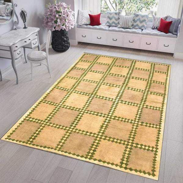 The placement of a Persian area rug