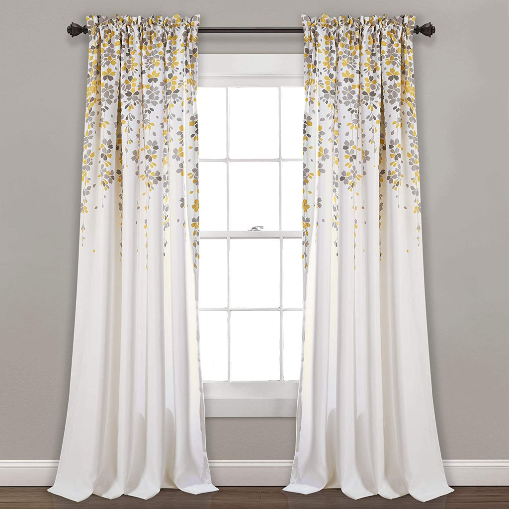 Lush Decor Weeping Flowers Curtain Set