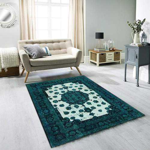 Teal Overdyed Area Rug