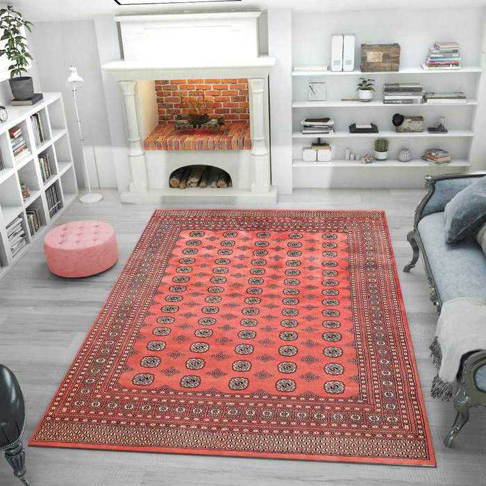 Coral Bokhara Area Rug