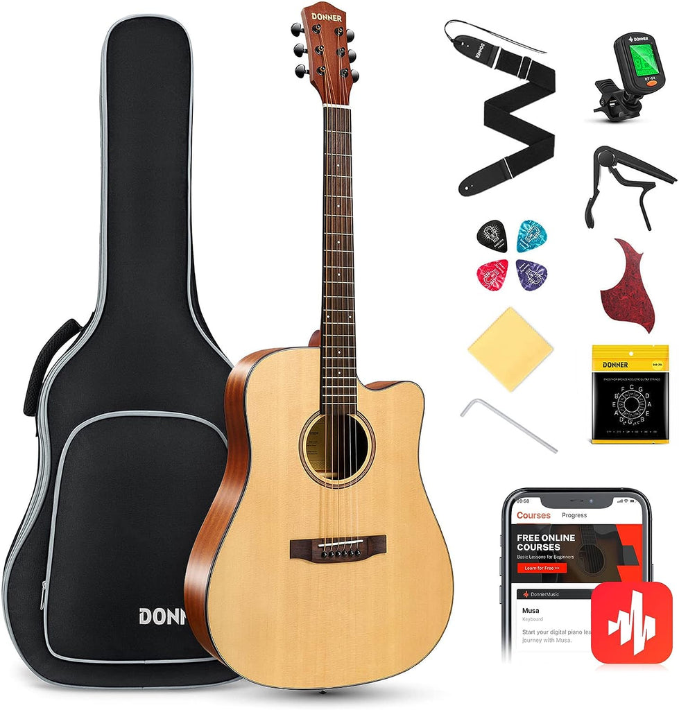 Donner Beginner Adult Acoustic Guitar