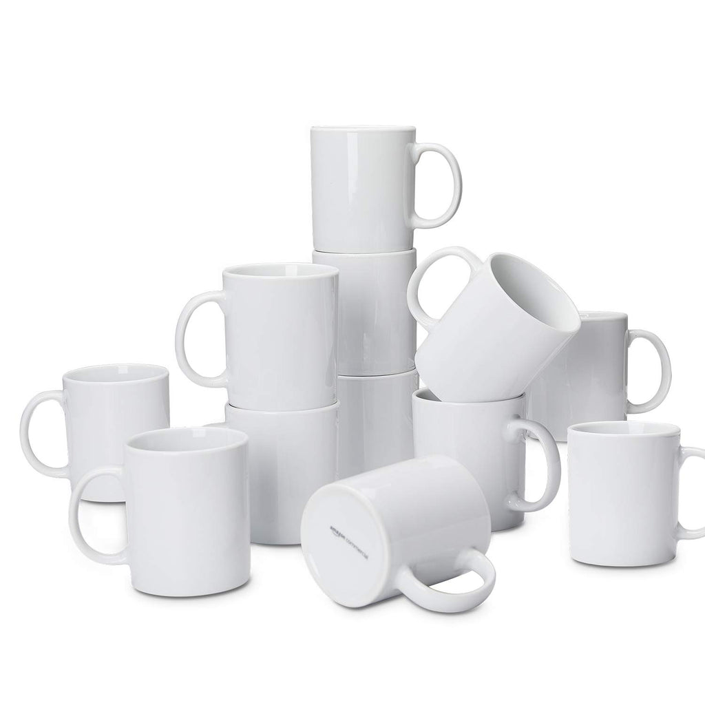 AmazonCommercial Porcelain Coffee Mug Set