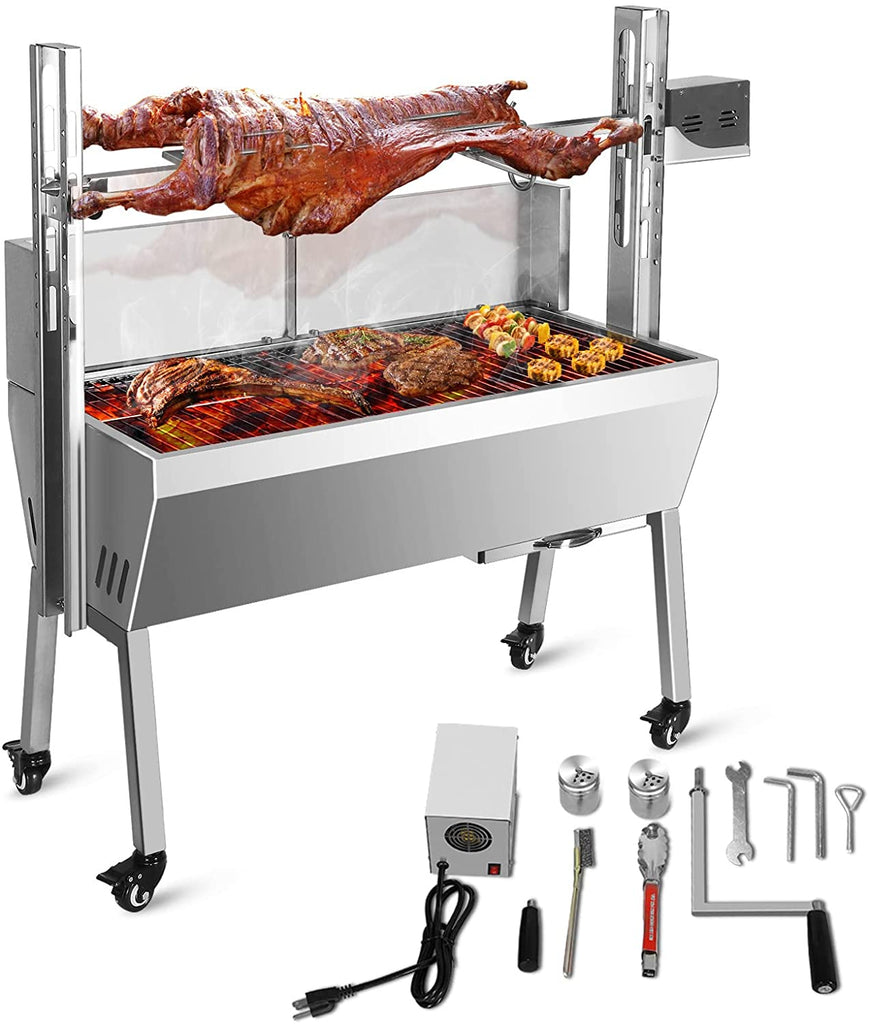 Universal Grill Rotisserie Spit Rod Kit Universal Kit 37 inch with