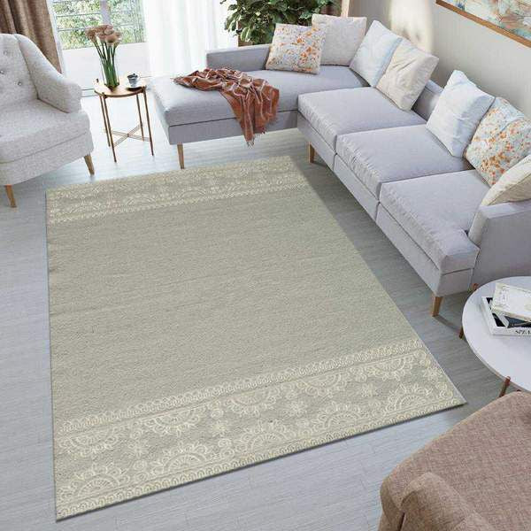 Silver Flatweave Area Rug