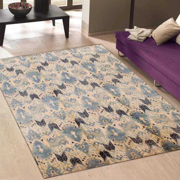 Beige Ikat Area Rug