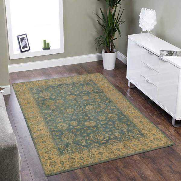 Aqua Ziegler Area Rug