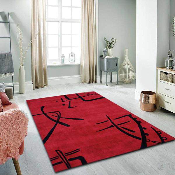 Red Transitional Area Rug