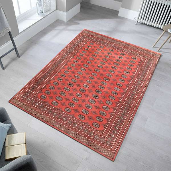 Coral Bokhara Area Rug