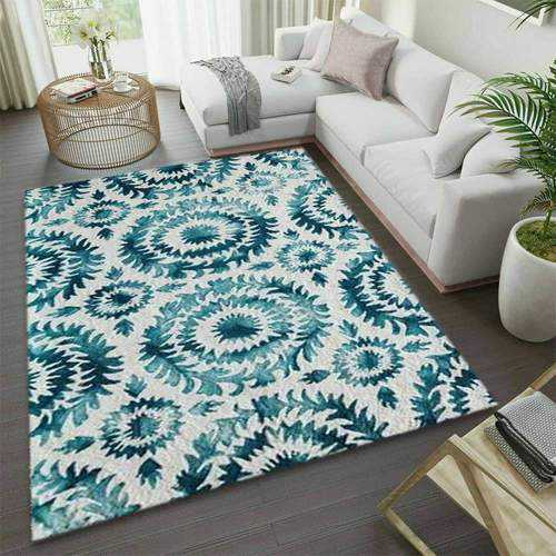 Teal Boho Chic Area Rug