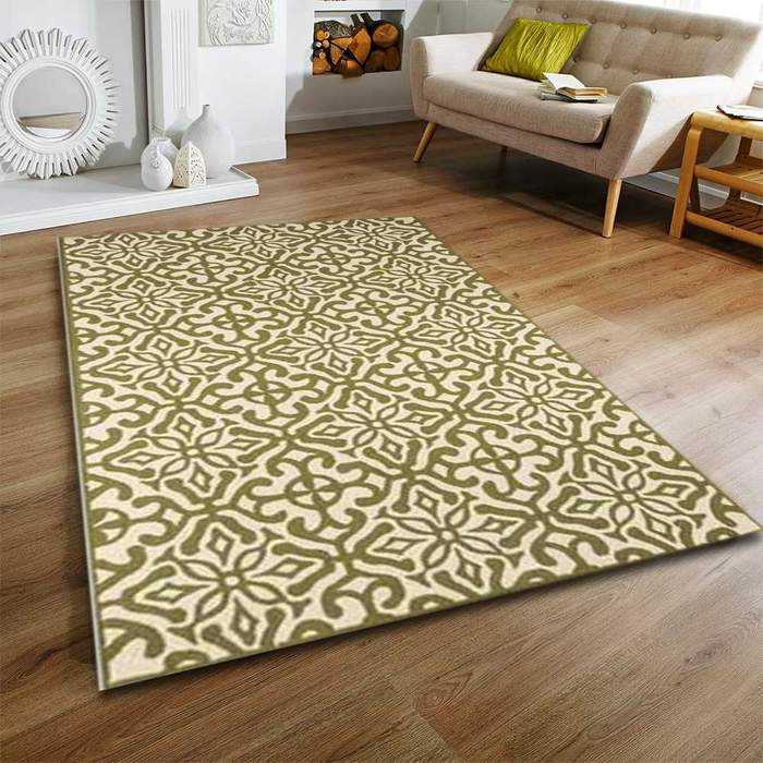 Green Contemporary Area Rug