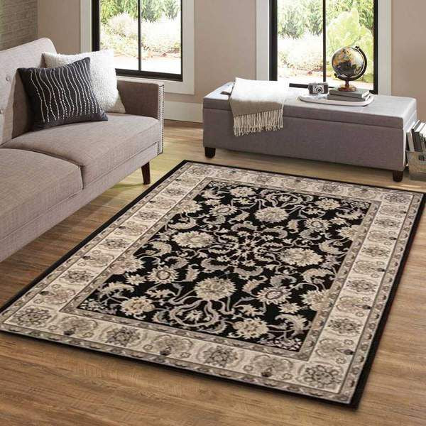 Black Boho Chic Area Rug