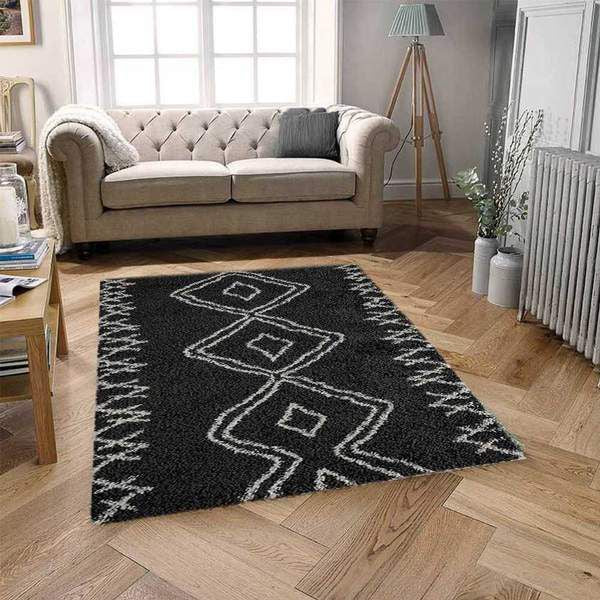 Black Shag Area Rug