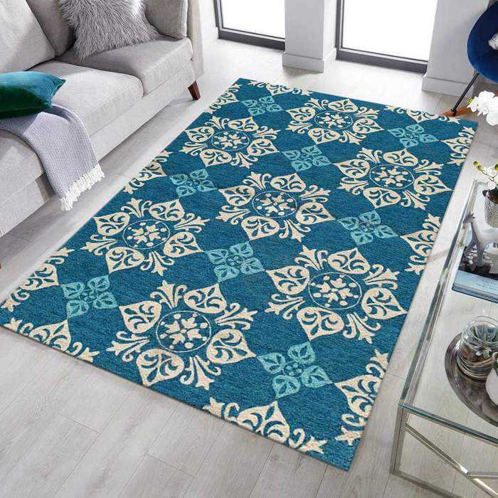 Blue Southwestern Area Rug