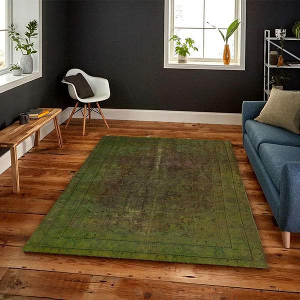 Green Overdyed Area Rug