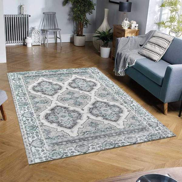 Grey Boho Chic Area Rug