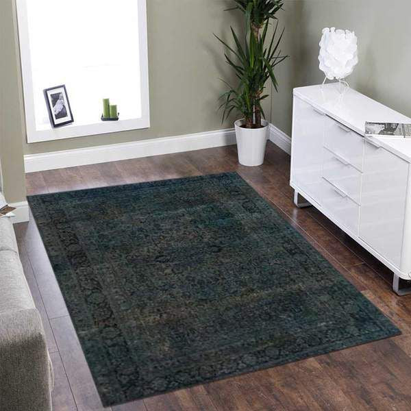 Teal Overdyed Area Rug