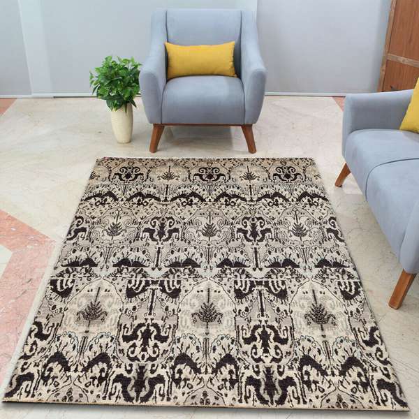 Grey Ikat Area Rug