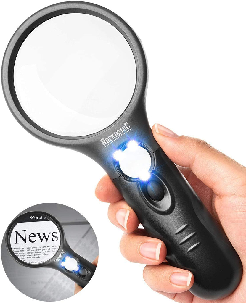 Hands-Free Lighted Reading Magnifier, Dicfeos Extra Large Neck