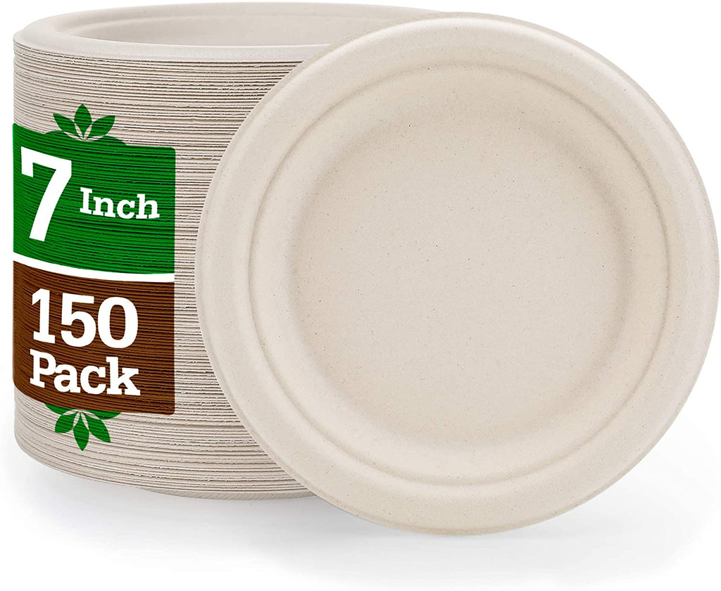 Compostable Dessert Paper Plates, Heavy-Duty, Western Party Plates