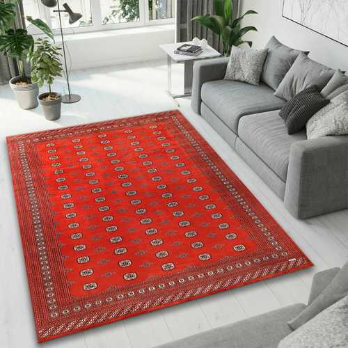 Red Bokhara Area Rug