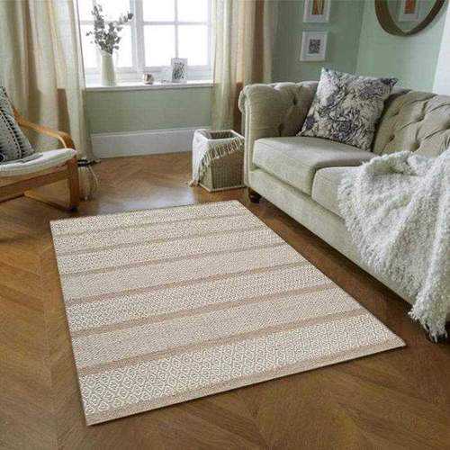 Tan Geometric Area Rug