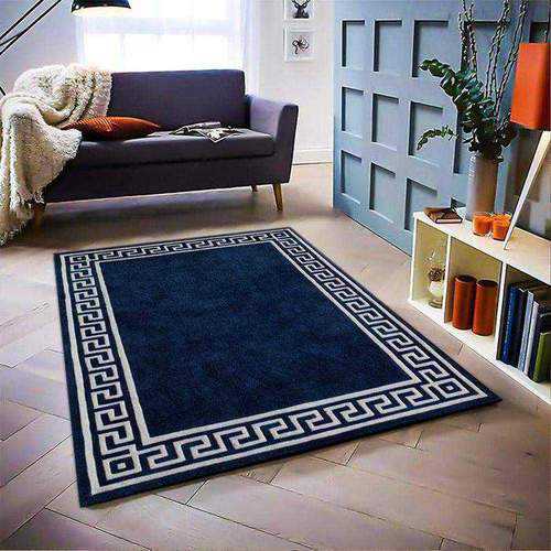 Navy Geometric Area Rug