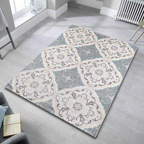 Teal Boho Chic Area Rug